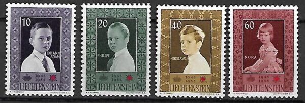 CZERWONY KRZYŻ LIECHTENSTEIN MI.338-341**
