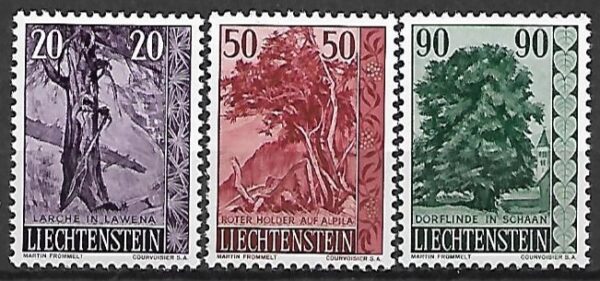 DRZEWA LIECHTENSTEIN MI.377-379**