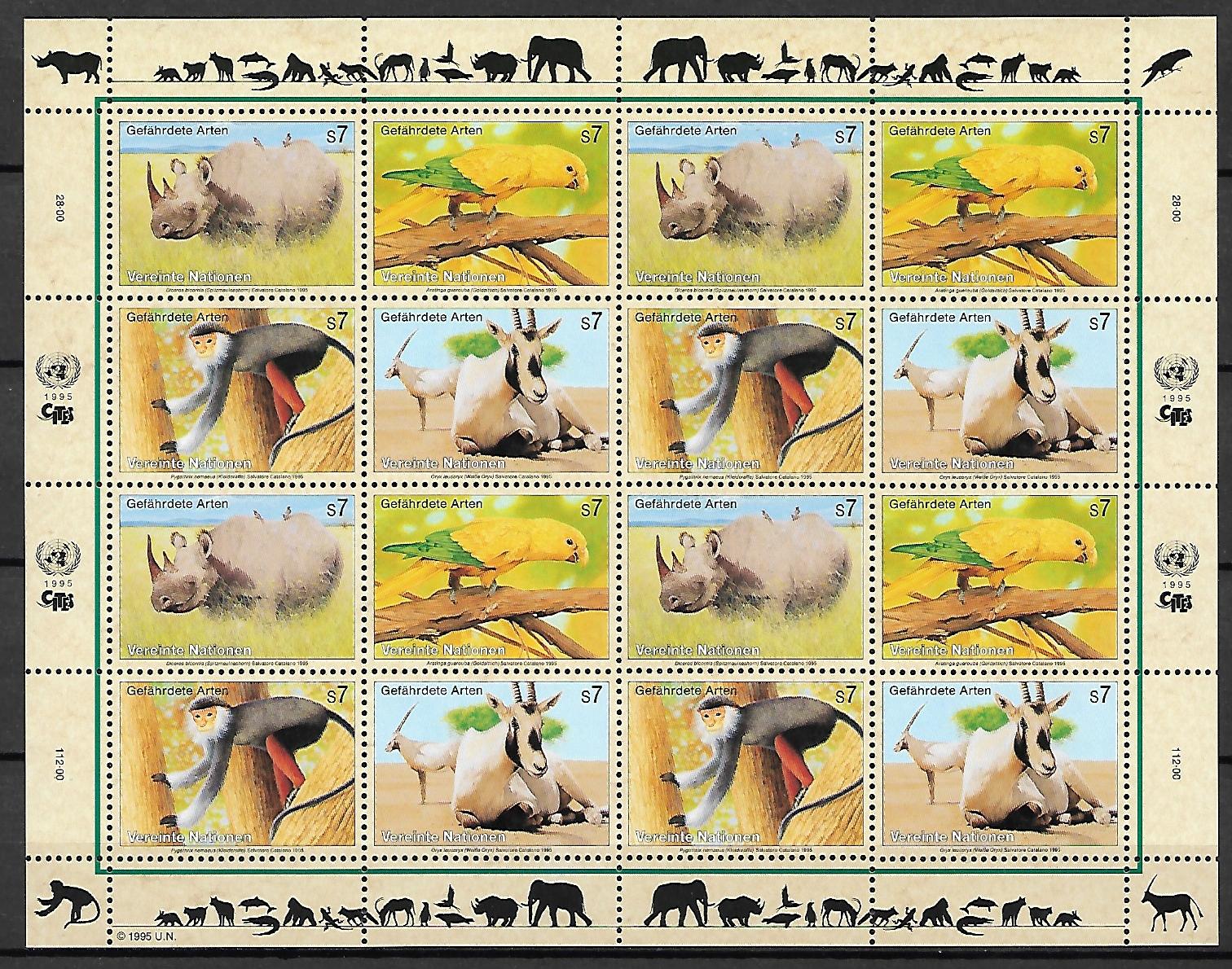 NOSOROŻEC PAPUGA MAŁPA KOZICE AUSTRIA MI.ARK.180-183**