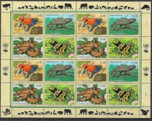 GATUNKI ZAGROŻONE WYGINIĘCIEM ONZ NOWY YORK MI.ARK.461-464**