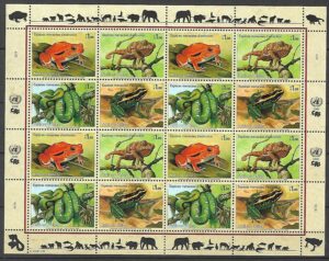 GATUNKI ZAGROŻONE WYGINIĘCIEM ONZ SZWAJCARIA MI.ARK.537-540**