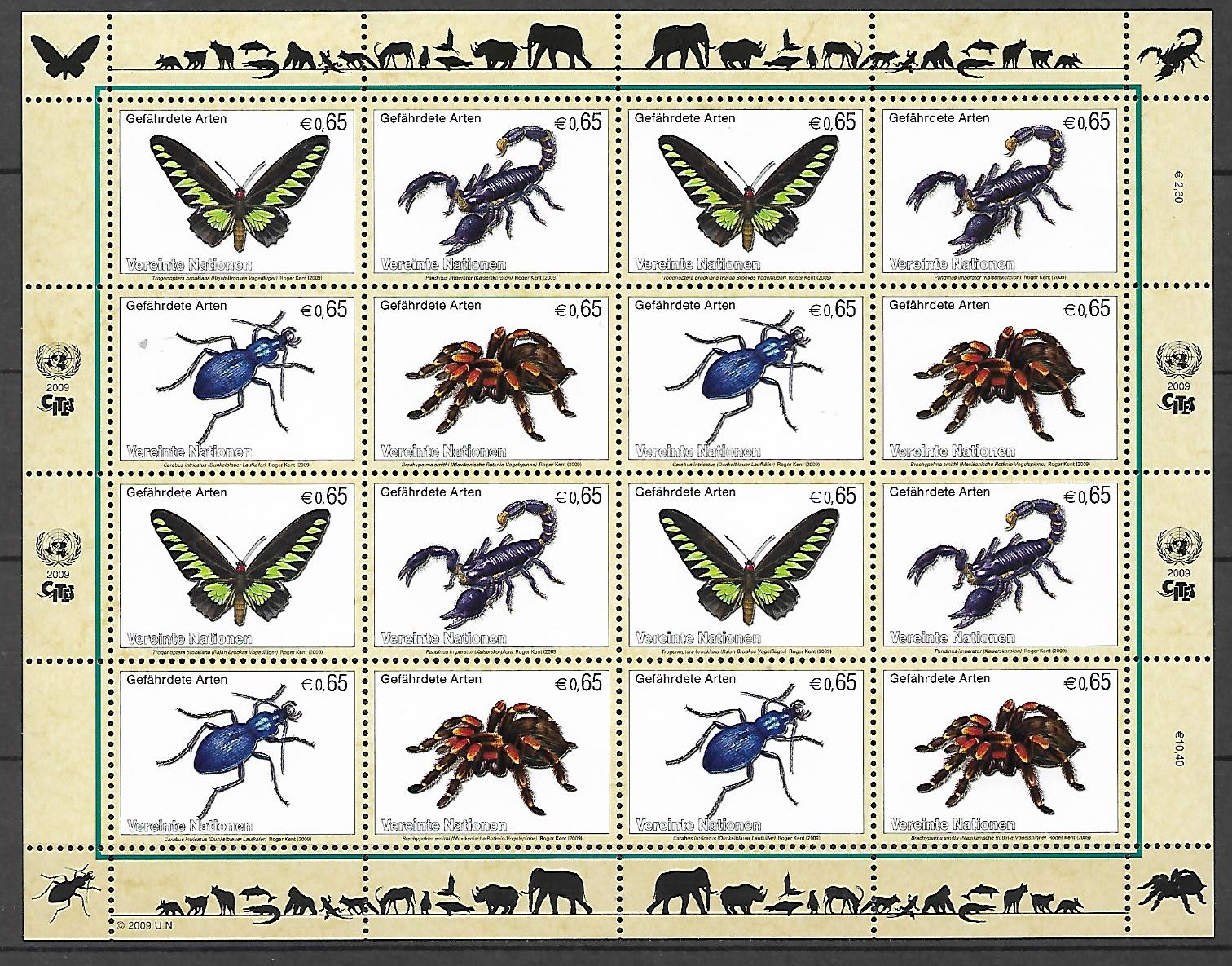 GATUNKI ZAGROŻONE WYGINIĘCIEM ONZ NOWY YORK MI.ARK.588-591**