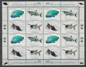 GATUNKI ZAGROŻONE WYGINIĘCIEM ONZ NOWY YORK MI.ARK.844-847**