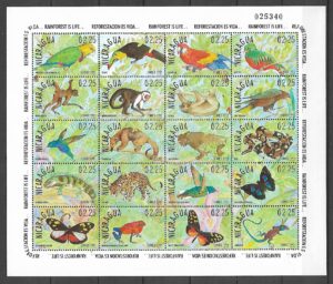 PTAKI NIKARAGUA MI.ARK.3089-3108**