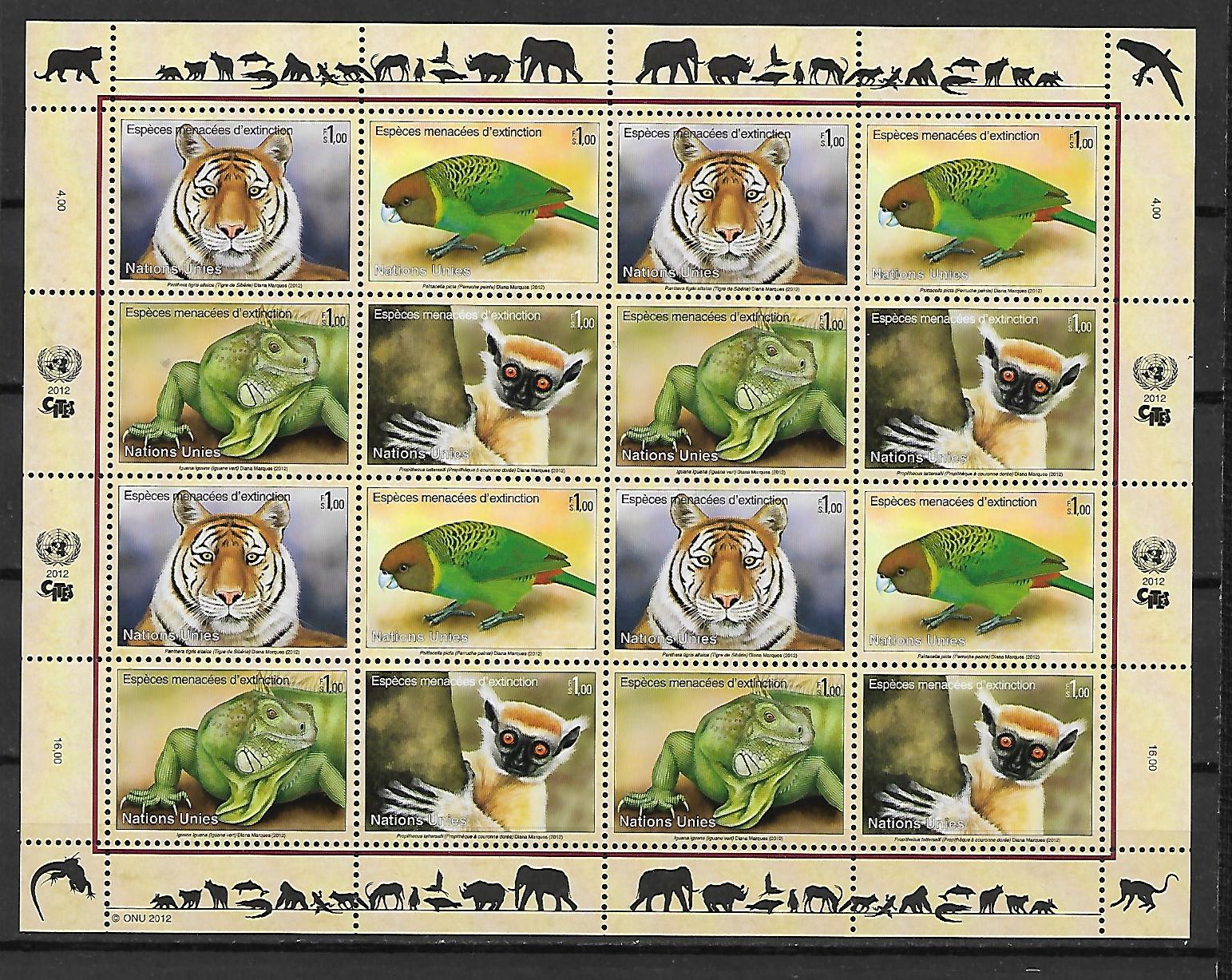 ZWIERZĘTA ONZ NOWY YORK MI.ARK.790-793**