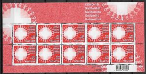 SOLIDARNI Z  COVID-19 SZWAJCARIA MI.ARK.2648**