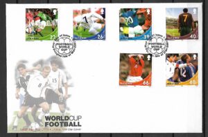 FDC PIŁKA NOŻNA MUNDIAL WYSPA MAN MI.967-972**