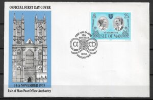 FDC ŚLUB KSIĘŻNICZKI ANNY WYSPA MAN MI.35