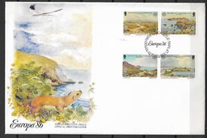 FDC EUROPA OCHROŃA PRZYRODY I ŚRODOWISKA WYSPA MAN MI.307-310