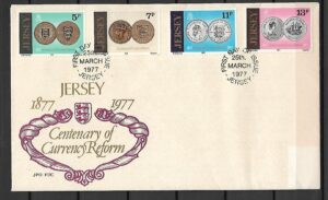 FDC PIENIĄDZE ŚWIATA JERSEY MI.160-163