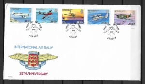 FDC RAJD SAMOLOTÓW JERSEY MI.198-202