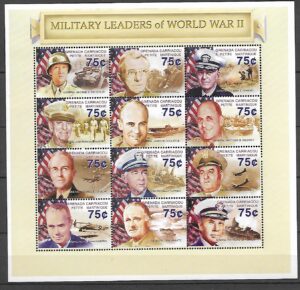 DOWÓDCY WOJSKOWI Z CZASÓW II WOJNY ŚWIATOWEJ GRENADA MI.ARK.3726-3737**.