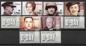 ''DZIEŃ D'' 6 CZERWCA 1944 R ST.VINCENT GRENADA MI.6008-6013**Z PRZYWIESZKAMI