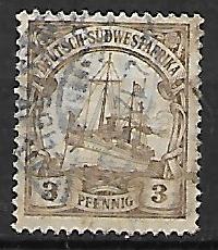 KOLONIE NIEMIECKIE POŁUDNIOWO-ZACHODNIA AFRYKA MI.24 KASOWANY