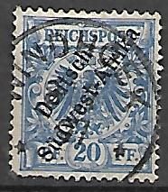 KOLONIE NIEMIECKIE POŁUDNIOWO-ZACHODNIA AFRYKA  MI.8 KASOWANY