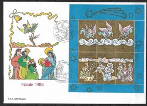 FDC BOŻE NARODZENIE WATYKAN MI.BL.10 NR 2