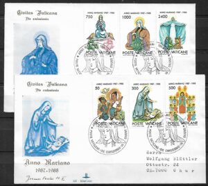 FDC MATKA BOŻA WATYKAN MI.940-945