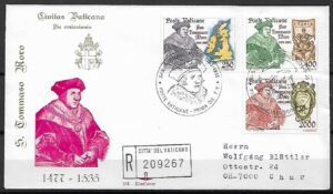 FDC SŁAWNI LUDZIE WATYKAN MI.870-872 NR 1