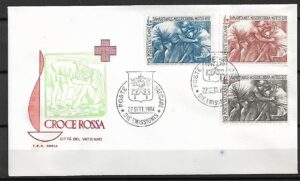 FDC CZERWONY KRZYŻ WATYKAN MI.459-461 NR 4