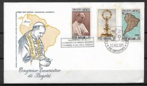 FDC PODRÓŻE PAPIESKIE WATYKAN MI.638-640