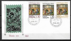 FDC BOŻE NARODZENIE WATYKAN MI.464-466 NR 3