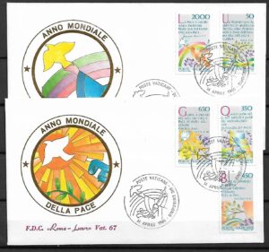 FDC ŚWIATOWY DZIEŃ PRZYJAŹNI WATYKAN MI.889-893