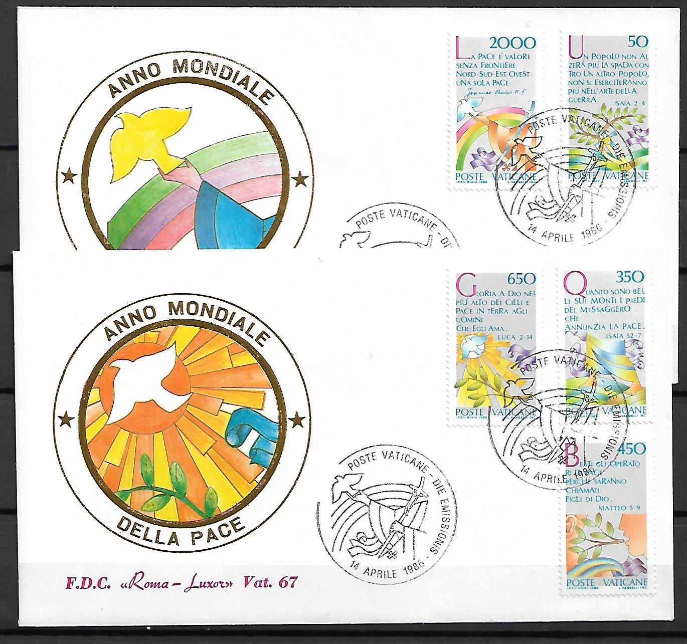 FDC ŚWIATOWY DZIEŃ PRZYJAŹNI WATYKAN MI.889-893