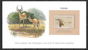 ANTYLOPA IMPALA AFRYKA POŁUDNIOWO ZACHODNIA KOLEKCJA ZWIERZĄT ŚWIATA NA KARCIE