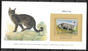 DZIKI KOT LESOTHO KOLEKCJA ZWIERZĄT ŚWIATA NA KARCIE