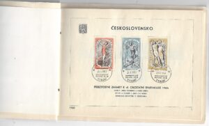 KARNET CZECHOSŁOWACJA ZE ZNACZKAMI OKOLICZNOŚCIOWYMI KASOWANE