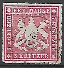 KSIĘSTWO NIEMIECKIE WITEMBERGIA MI.31 KASOWANY