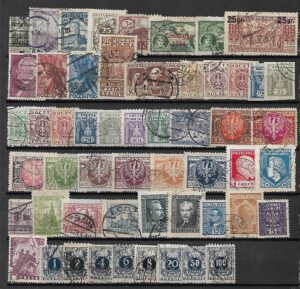 ZESTAW ZNACZKÓW POLSKA PRZEDWOJENNA NR 25