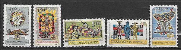 WYSTAWA FILATELISTYCZNA CZECHOSŁOWACJA MI.1355-1359**