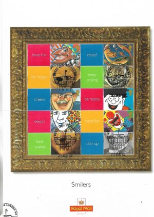 FDC UŚMIECHY ANGLIA MI.ARK.1327-1336I NA WYCINKU