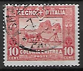 KOLONIE WŁOSKIE  ERITREA MI.40A KASOWANY