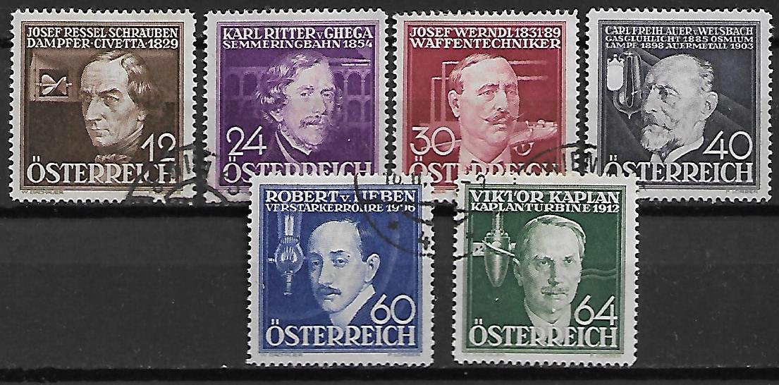 WANALAZCY I INŻYNIEROWIE AUSTRIA MI.632-637 KASOWANY