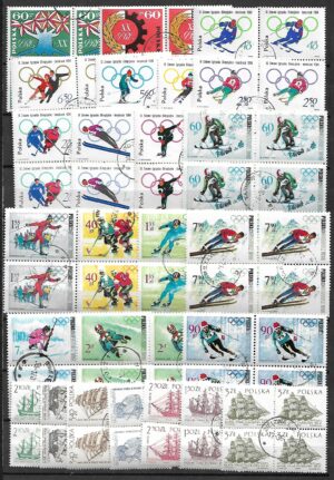 ZESTAW ZNACZKÓW POLSKA CZWOROBLOKI KASOWANE NR 1