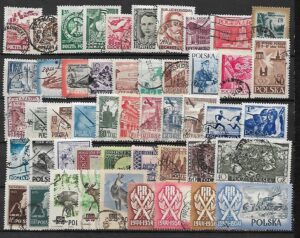 ZESTAW ZNACZKÓW POLSKA LATA 50 NR 2