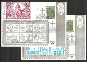 KARTY PAMIĄTKOWE Z WATYKANU POŚWIĘCONE ROKU ŚWIĘTEGO 1975.