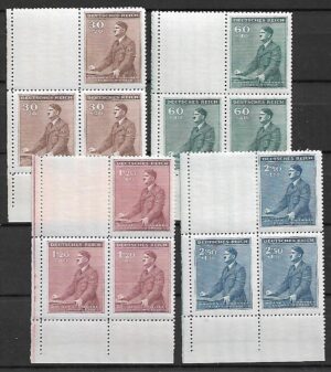 CZECHY I MORAWY MI.85-88** Z PUSTOPOLEM NA GÓRZE Z LEWEJ STRONY