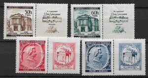 MOZART CZECHY I MORAWY MI.79-82**Z PRZYWIESZKA PRAWEJ STRONY