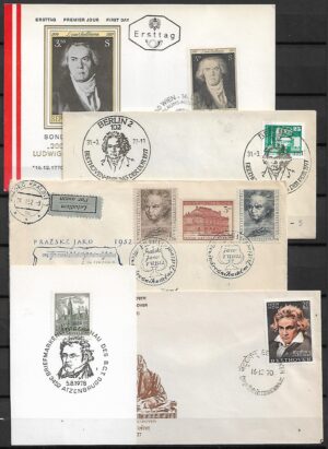 KOPERTY - KARTY I STEMPLE OKOLICZNOŚCOWE  BEETHOVEN