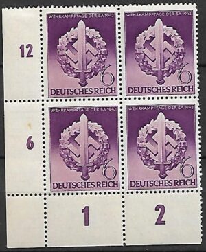 NIEMCY RZESZA MI.818**4-BLOK NAROŻNY