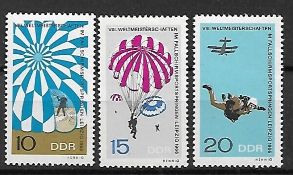 SPADOCHRONIARSTWO DDR MI.1193-1195**