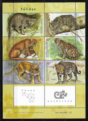 DZIKIE KOTY ARGENTYNA MI.ARK.2665-2670**