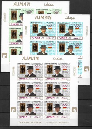 OLIMPIADA LETNIA AJMAN MI.ARK.463-465B**