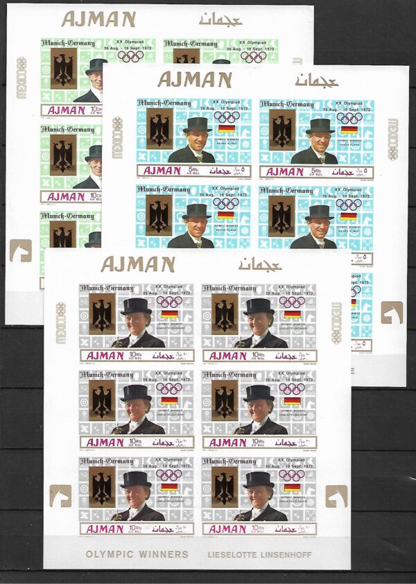 OLIMPIADA LETNIA AJMAN MI.ARK.463-465B**