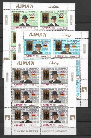 OLIMPIADA LETNIA AJMAN MI.ARK.463-465A**