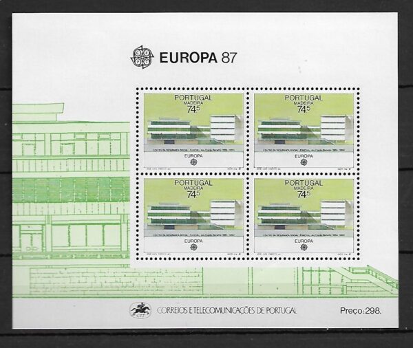 EUROPA CEPT PORTUGALIA MADERA MI.BL.8**