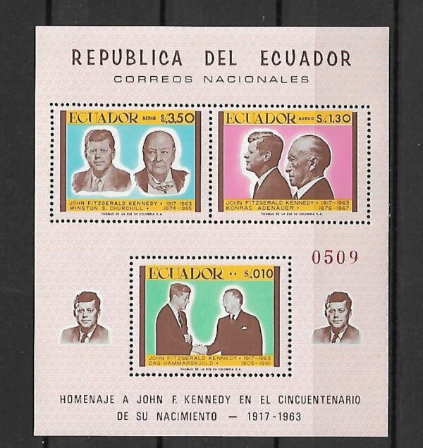 J.F.KENNEDY EKWADOR MI.BL.45**